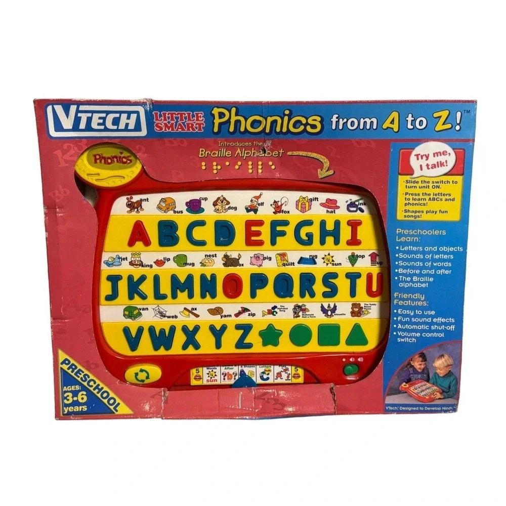 Vintage NIB Vtech Little Smart Phonics from 4 to Z Alphabet Learning Toy Braille